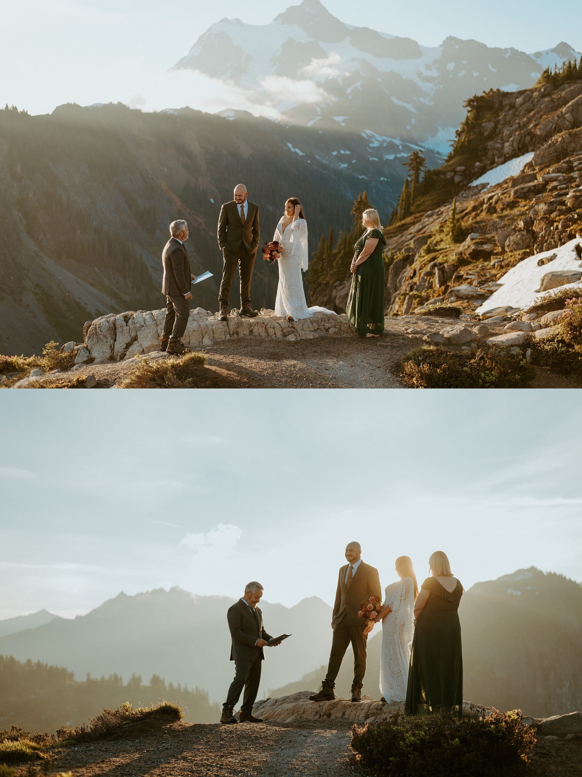 bride and groom at artist point 