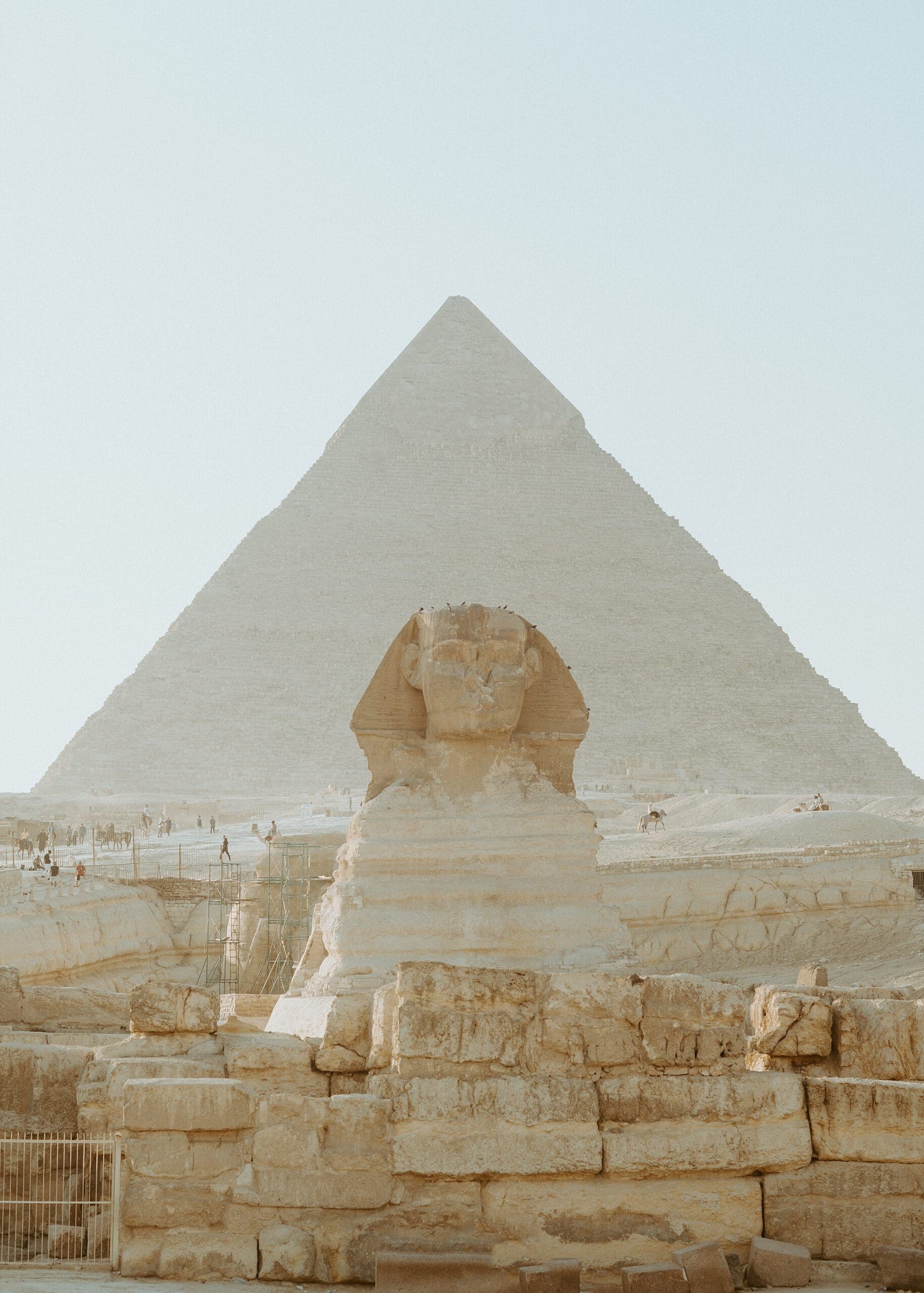 great pyramid of giza and sphinx cairo landscape  